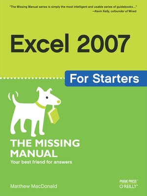 cover image of Excel 2007 for Starters